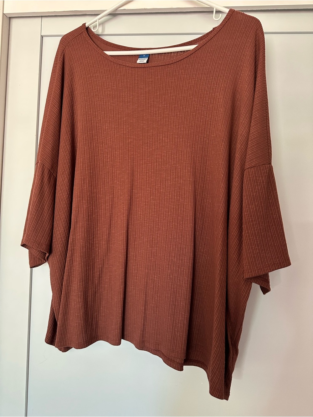 Old Navy Rust Colored Relaxed Ribbed Top